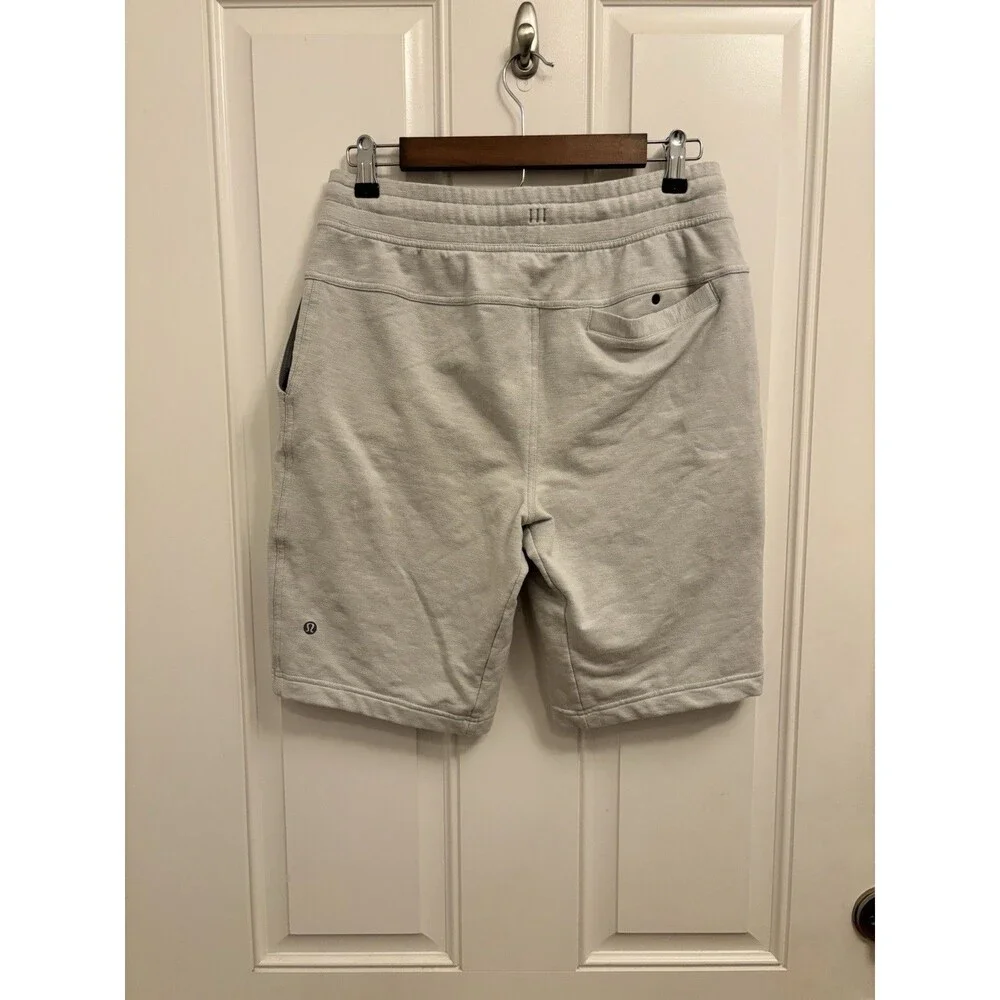 Lululemon City Sweat Short French Terry Jersey Heathered Ultra Light Grey Small